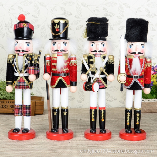 Christmas decorative soldier figurine wooden nutcracker gifts with 30CM